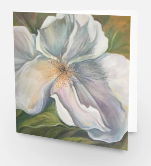 White Bloom Card