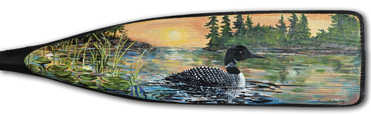 Loon with Glowing Sky